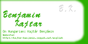 benjamin kajtar business card